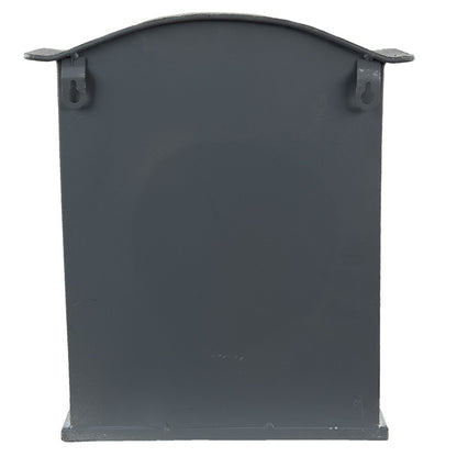 Brievenbus 26x10x31 cm metaal grijs wit