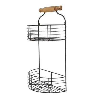 Wandrek 31x17x54 cm Zwart IJzer Muurrek
