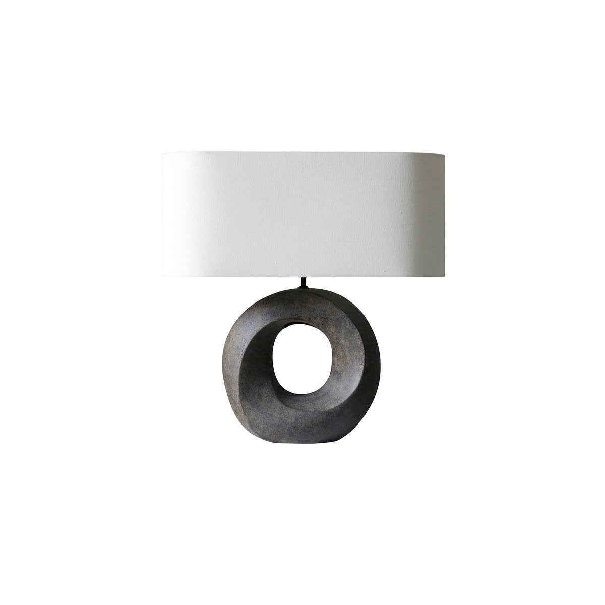 Tafellamp keramiek linnen groen beige 55 cm