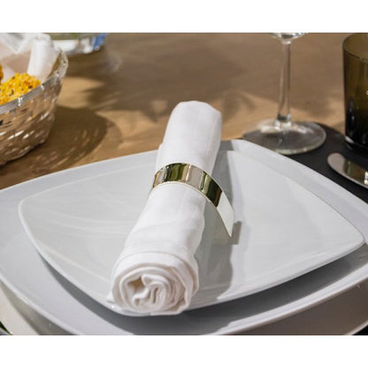 Servetringen set van 2 verzilverd 6x4 cm