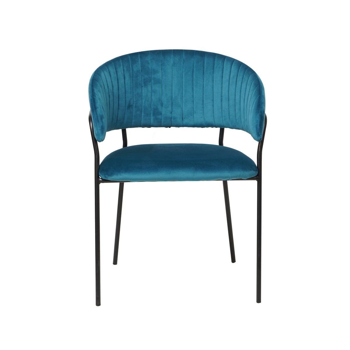 Fauteuil fluweel turquoise 55x50x80 cm