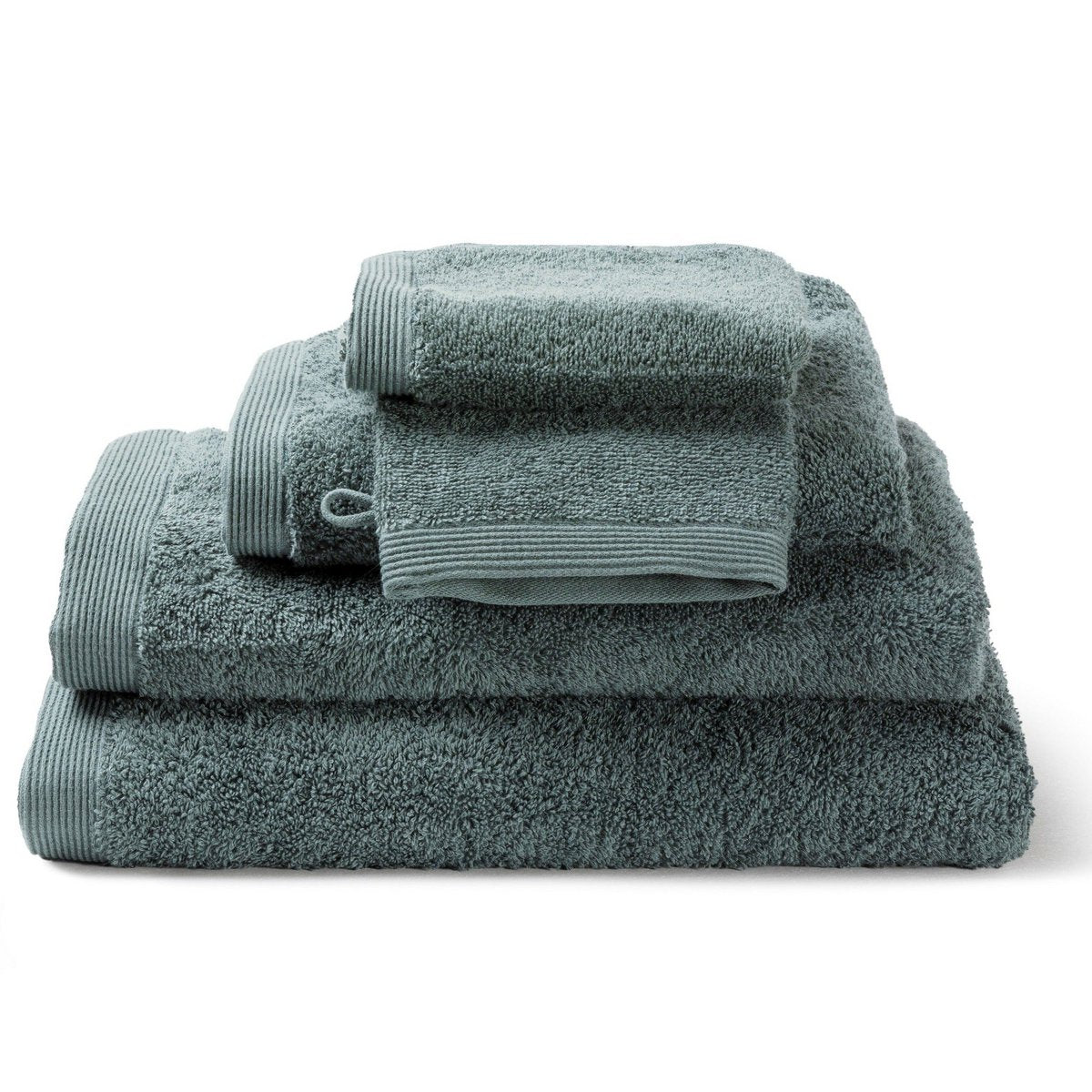 Handdoekset 5 stuks eucalyptus groen