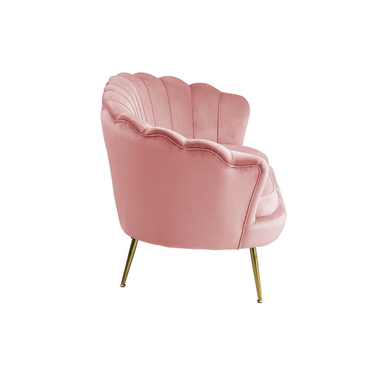 Rose velvet shell sofa