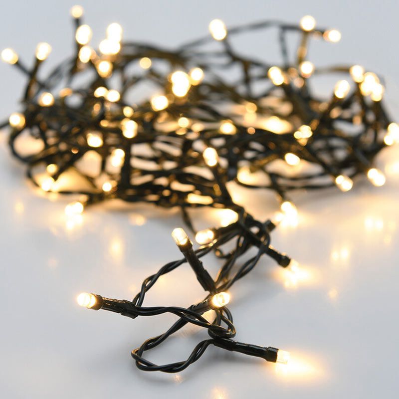 Led Verlichting 120 Led - 9 Meter - Warm Wit - Batterijbox 120 Warm Wit - Dual-Timer - Geheugen En Lichtfuncties