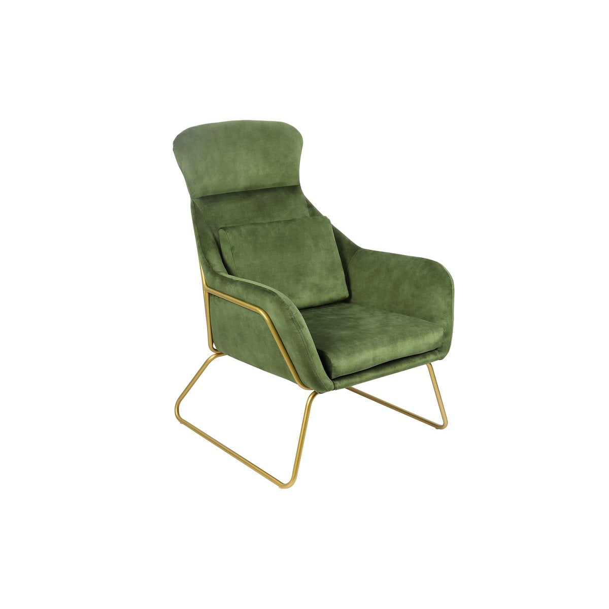 Fauteuil groen velours 73x80x102 cm