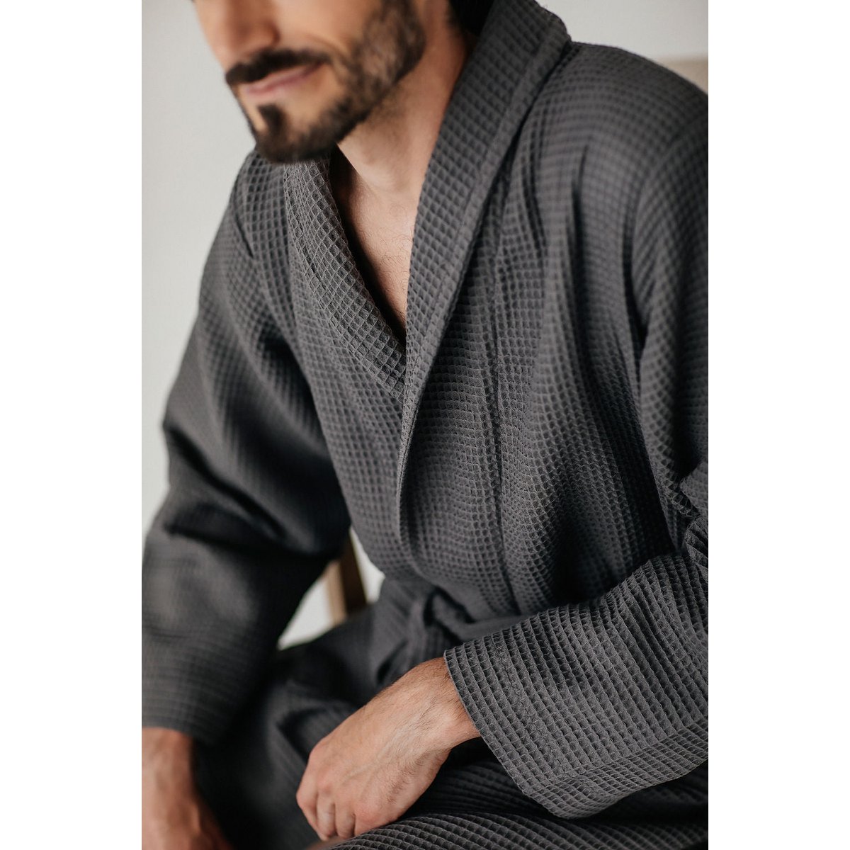 Kos Bathrobe in Gift Box Grey Charcoal