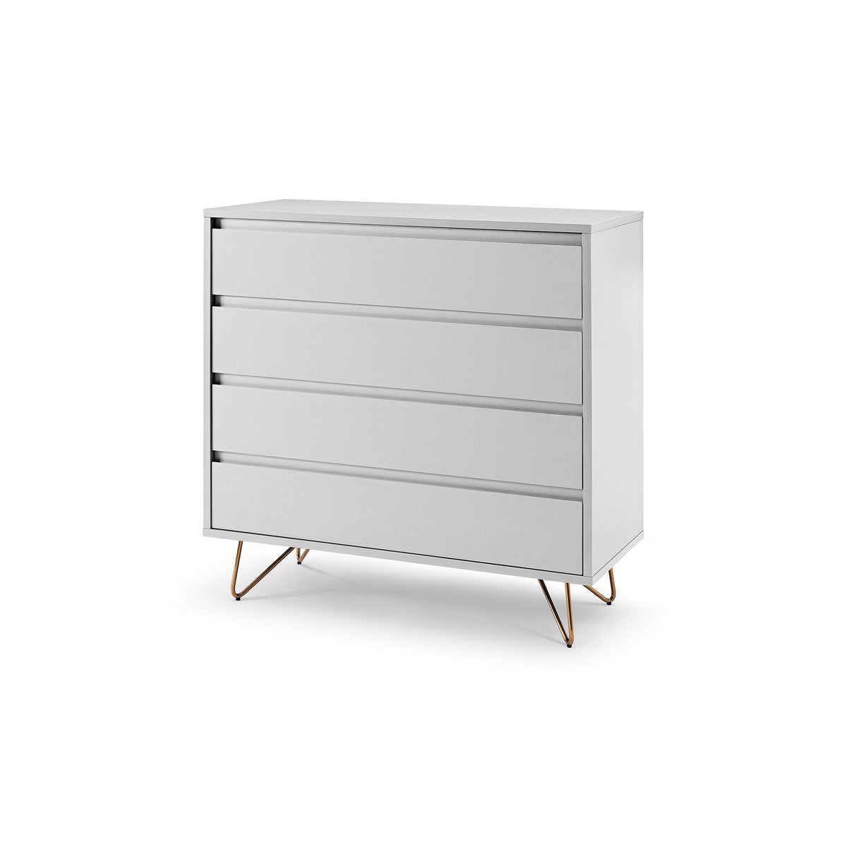 Ladekast 90x40x90 cm wit met gouden poten