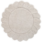 Round washable cotton nursery rug with "petal" finish GABRIELLE