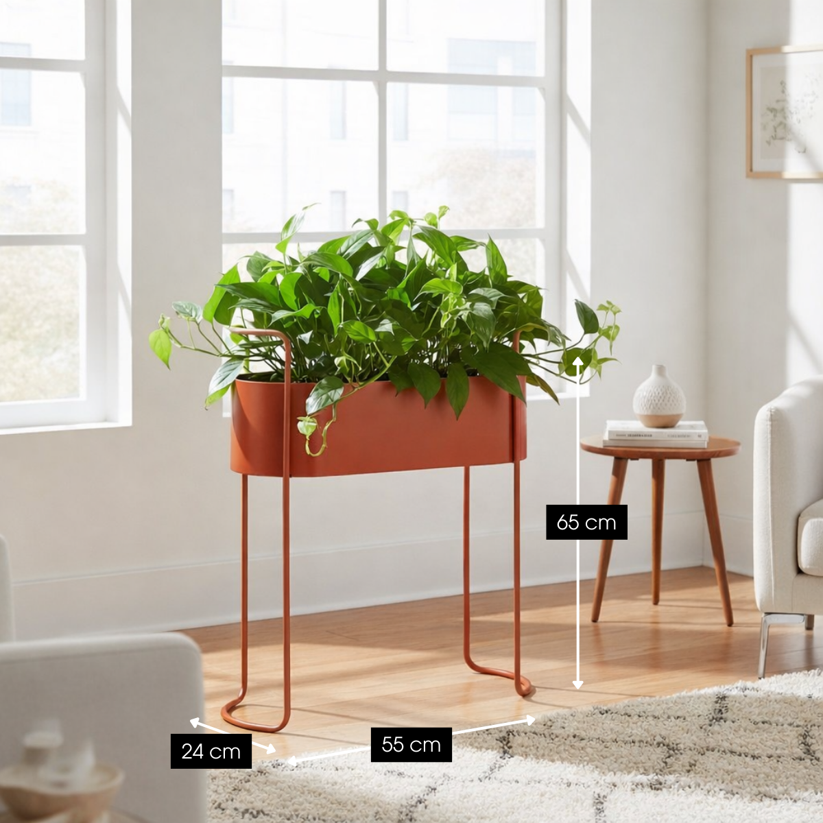 Plantenbak Moritz 55x24x65 cm ijzer rood