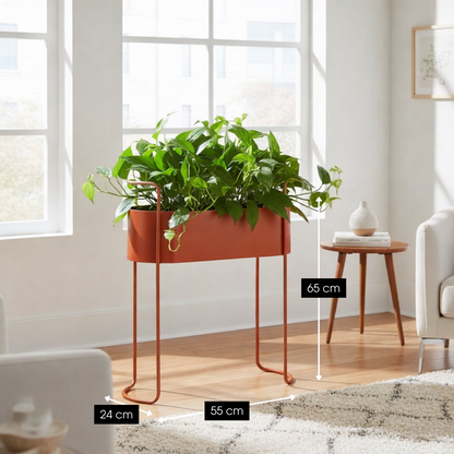 Plantenbak Moritz 55x24x65 cm ijzer rood