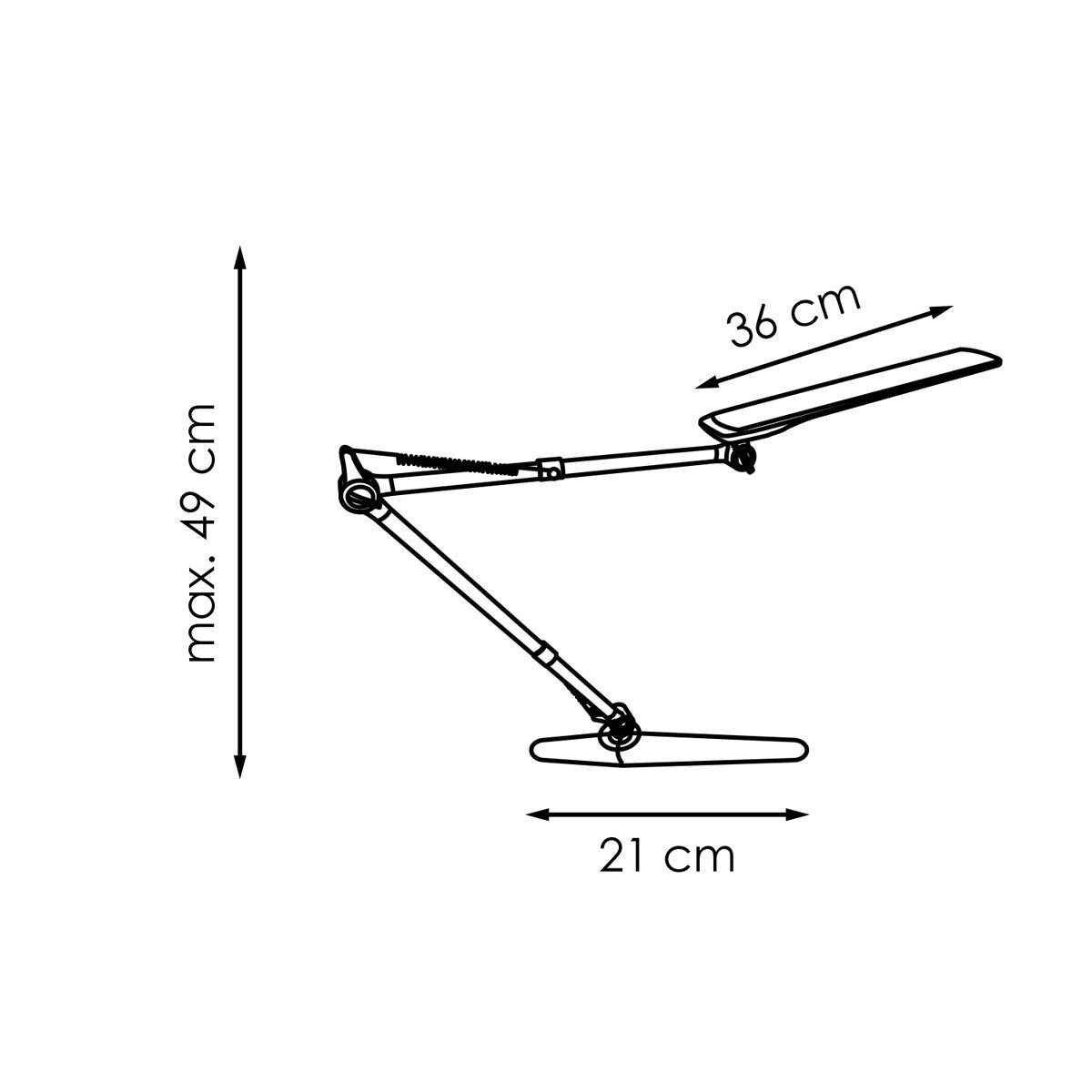 Home Sweet Home Led Bureaulamp 4W Zilver Zwart Verstelbare