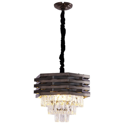 Hanglamp Crystal Black 40 cm metaal kristal