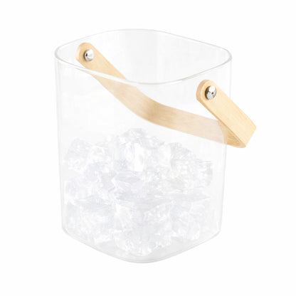 IJsemmer glas 11,5x11x11cm met houten handgreep