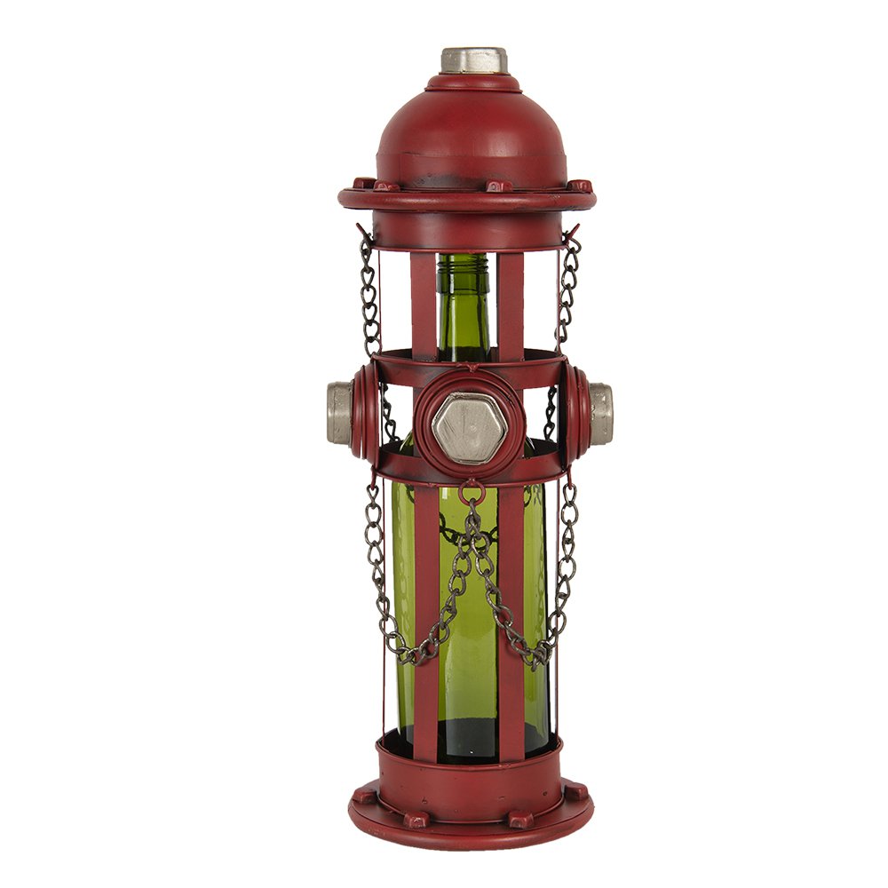 Wine Rack 14x15x41 cm Red Metal Bottle Rack