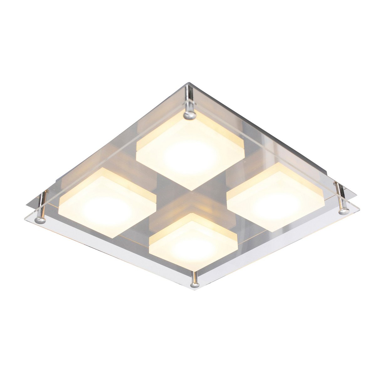Plafondlicht Edinburgh 1280 lm chroom metaal acryl