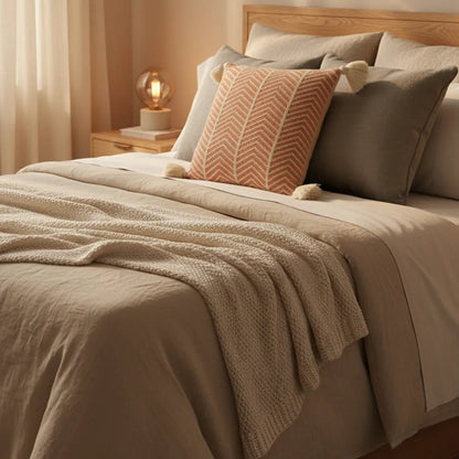 Kussenhoes 45x45 cm katoen dusty coral