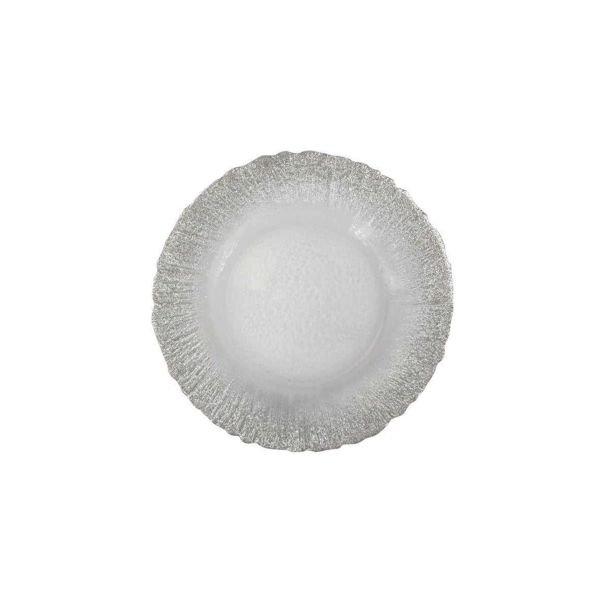 Dessertbord 21.5 cm glas zilver