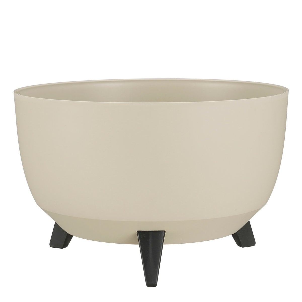Plantenbak Doppio Ø40 cm beige gerecycled plastic