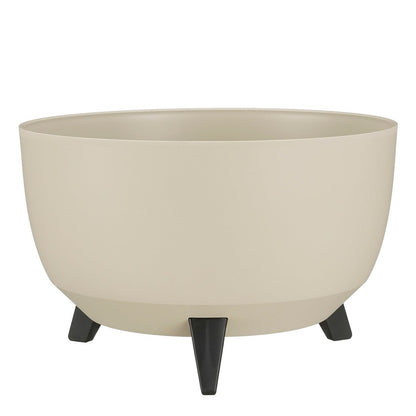 Plantenbak Doppio Ø40 cm beige gerecycled plastic