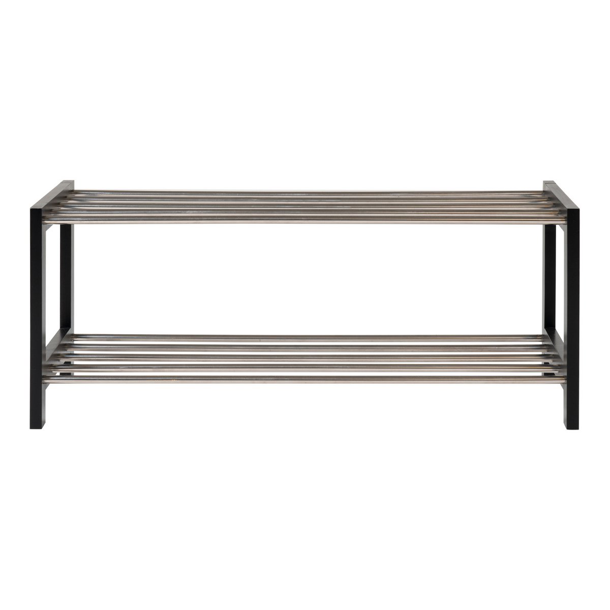 Schoenenrek 78x34x32 cm zwart populier staal