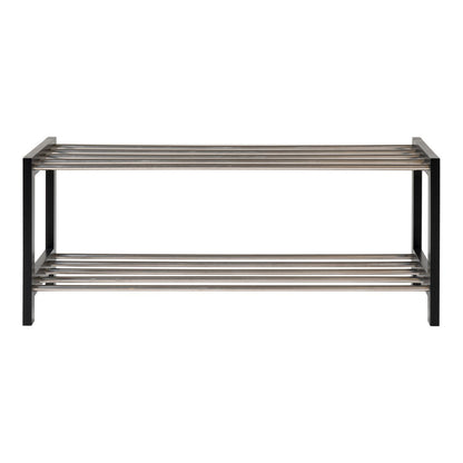 Schoenenrek 78x34x32 cm zwart populier staal