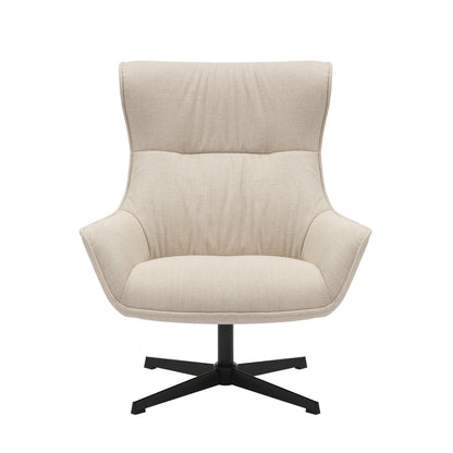 Fauteuil structuurstof beige