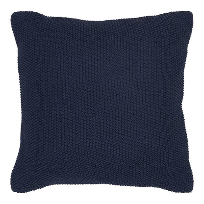Kussen 45x45 cm donkerblauw gerecycled katoen