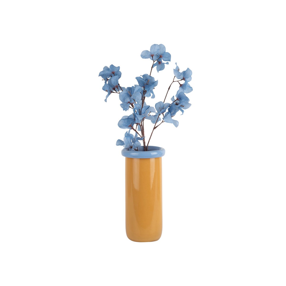 Vaas glas geel 14x14x31 cm