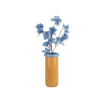 Vaas glas geel 14x14x31 cm