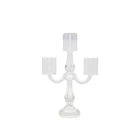 Chandelier 3 lights transparent H35cm