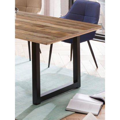 Eettafel 200x100 cm mangohout metaal