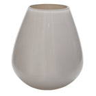 Vaas glas 18x18x20 cm ivoor