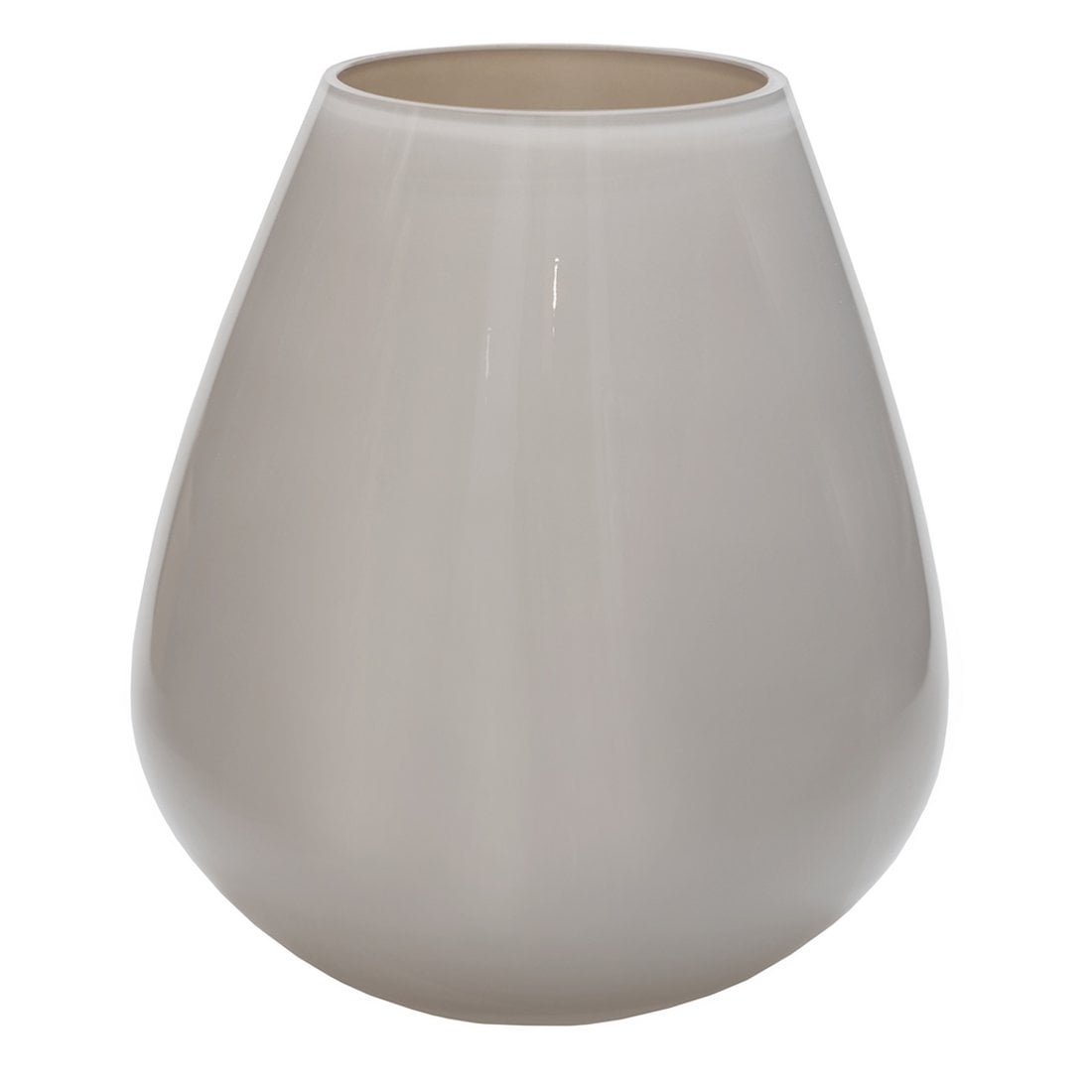 Vaas glas 18x18x20 cm ivoor