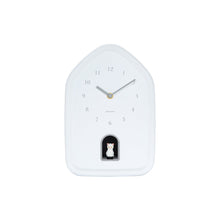 Wandklok huisvorm 29 cm wit