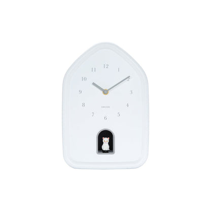 Wandklok huisvorm 29 cm wit