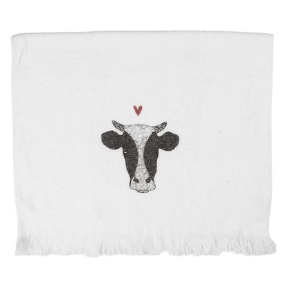 Guest Towel 40x66 cm White Cotton Cow