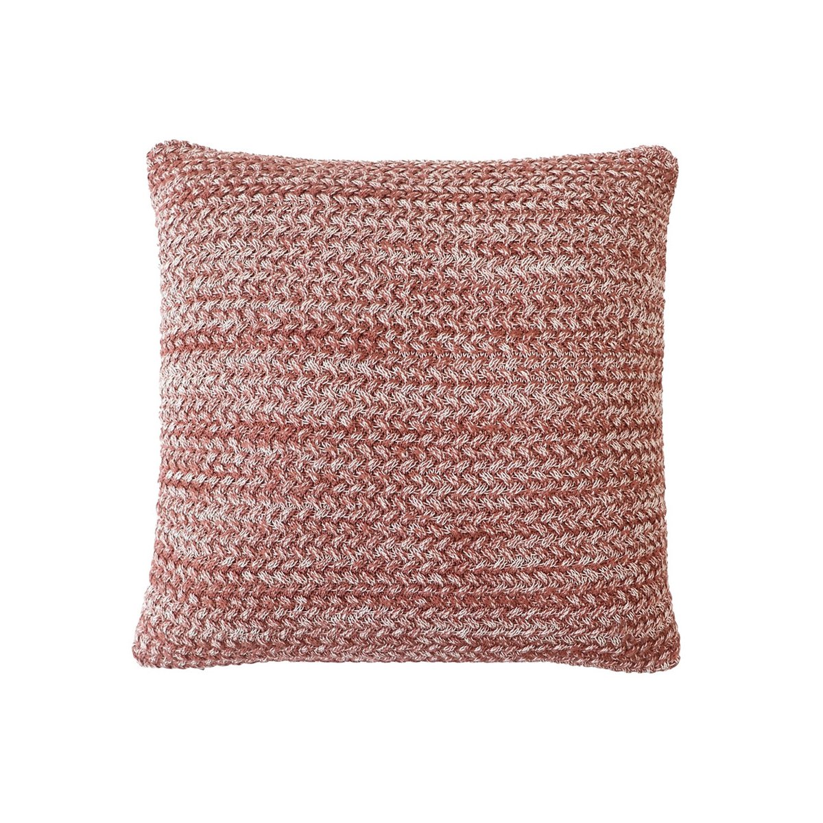 Kussenhoes 45x45 cm gebreid katoen donkerbruin