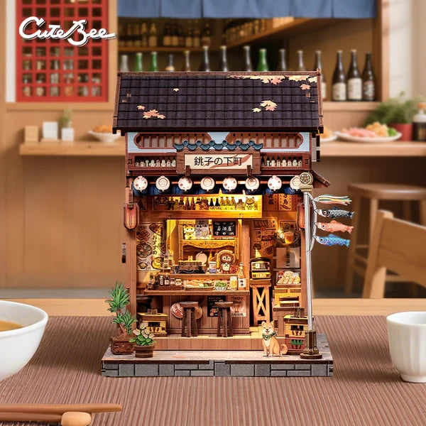 Cutebee, 3D DIY huisje, Choshi no Shitamachi, CWGC217, 16x14x19cm