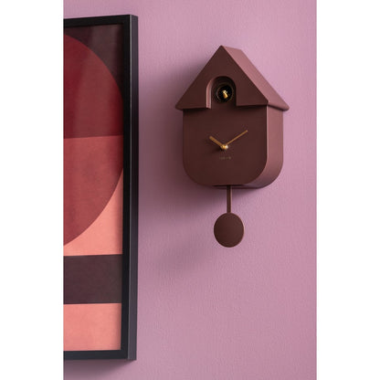 Wandklok koekoek 22x41 cm bruin plastic