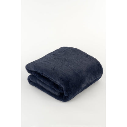 Fleece deken 200x150 cm donkerblauw