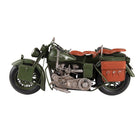 Miniatuur motor decoratie 38x26x18 cm groen ijzer