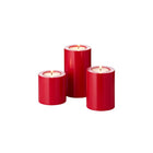 Theelichthouder set 3 stuks rood Ø 6 cm