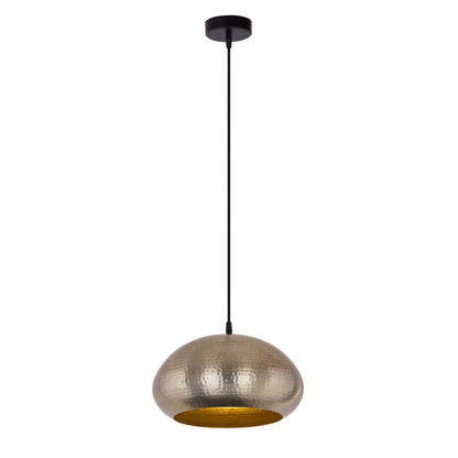 Hangende lamp hanglamp hintlamp metalen eettafel plafondlamp gehembled goud/zilver vintage