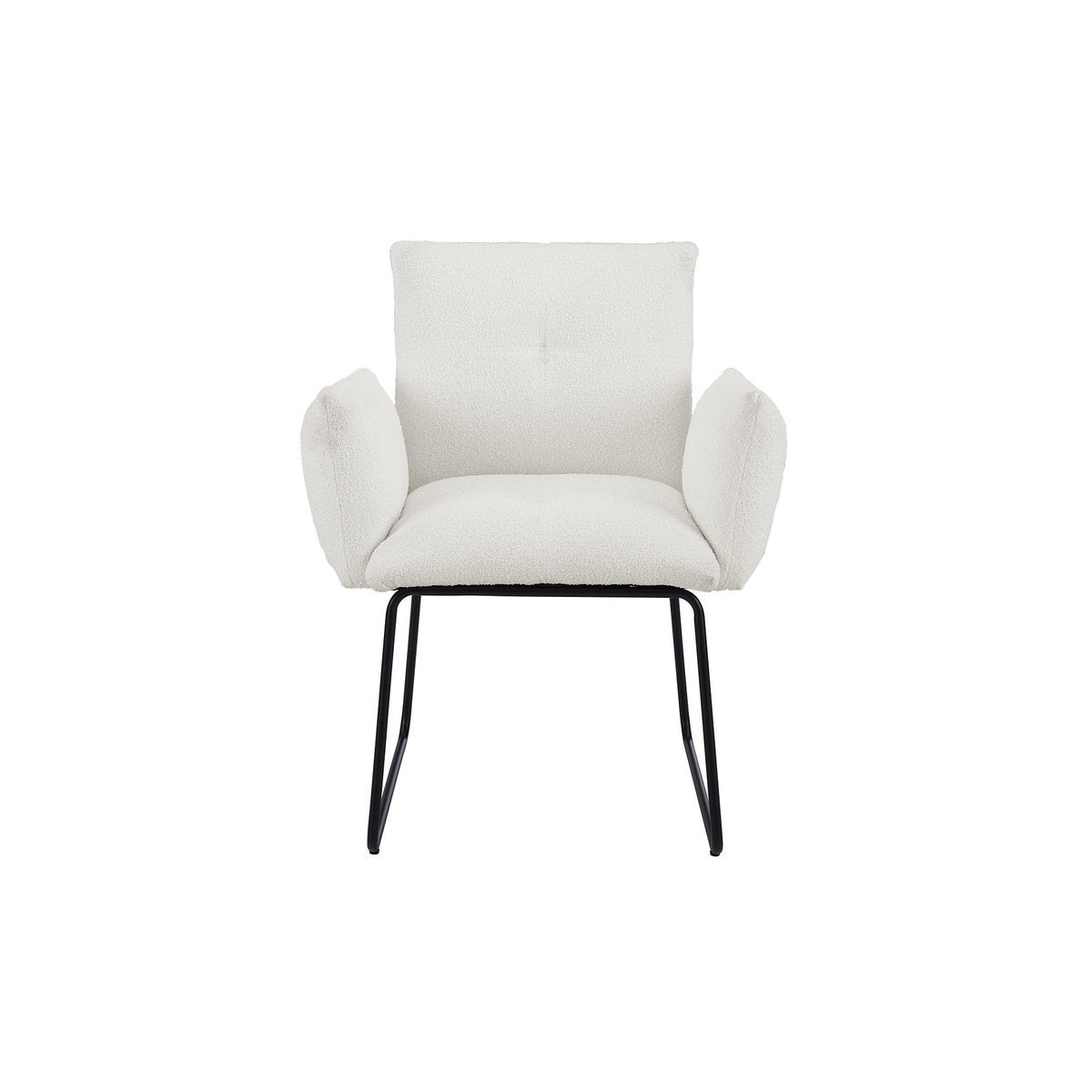 Fauteuil bouclé wit 73,5x64,5x87 cm