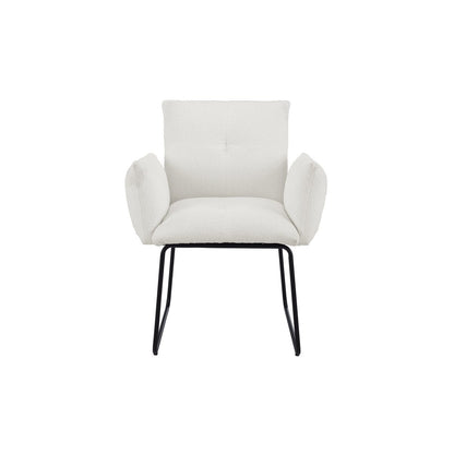 Fauteuil bouclé wit 73,5x64,5x87 cm