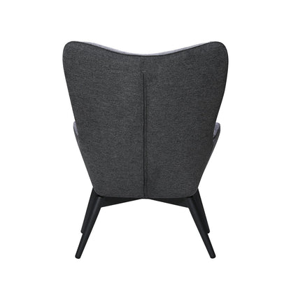 Fauteuil donkergrijs structuurstof 80x92x40 cm