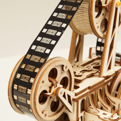 Houten 3D puzzel filmprojector 25.5x13.3x23.3 cm