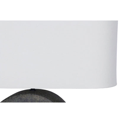 Tafellamp keramiek linnen groen beige 55 cm