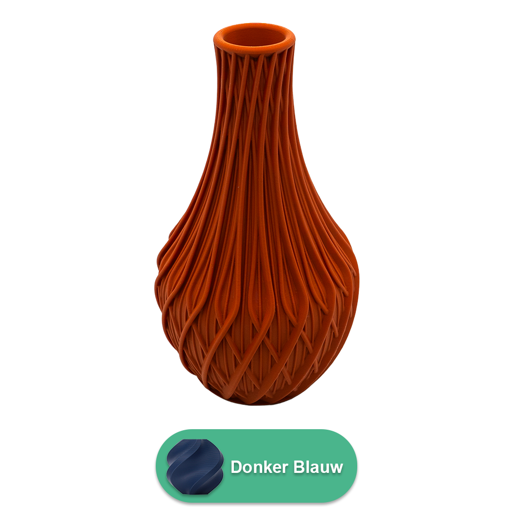 3D vaas 20 cm donker blauw PLA