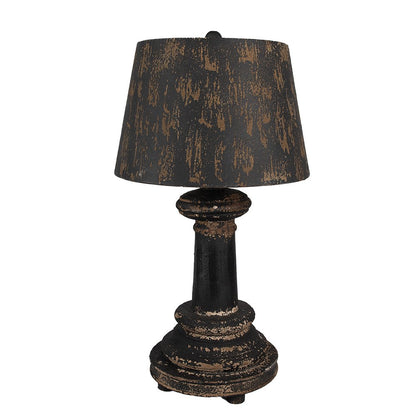 Tafellamp hout bruin zwart Ø 35x64 cm